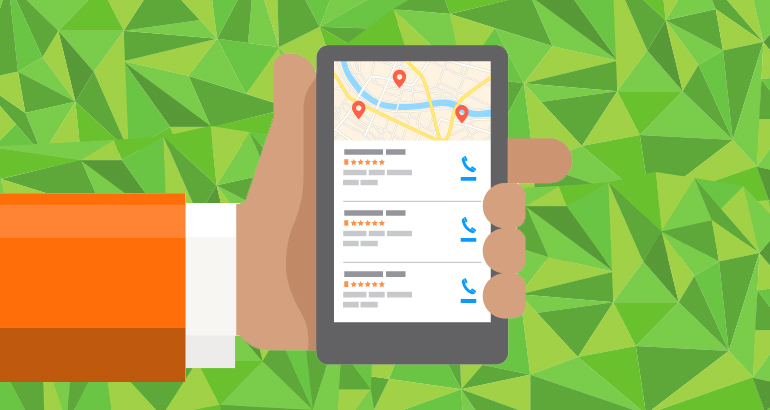 Google search's local 3-pack on mobile