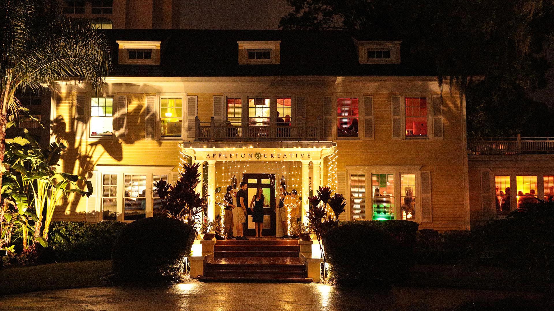 our company house at night